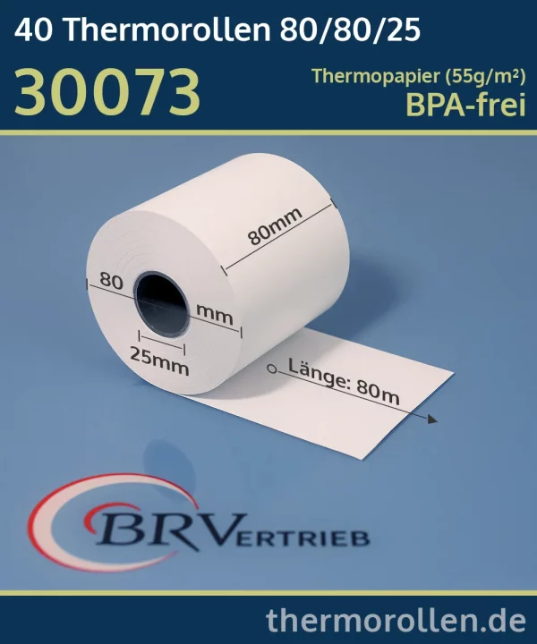 Thermorollen 80 80 25 blanko | BPA-frei