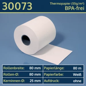 Thermo-Bonrollen 80 80 25 blanko | BPA-frei